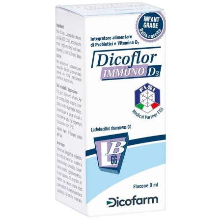 Dicoflor Immuno D3 integratore di probiotici per sistema immunitario 8 ml Dicoflor Immuno D3 integratore di probiotici per sistema immunitario 8 ml
