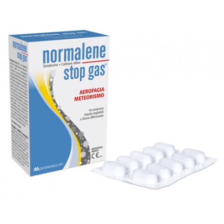 Normalene Stop Gas integratore per gonfiore di stomaco e intestino 40 compresse