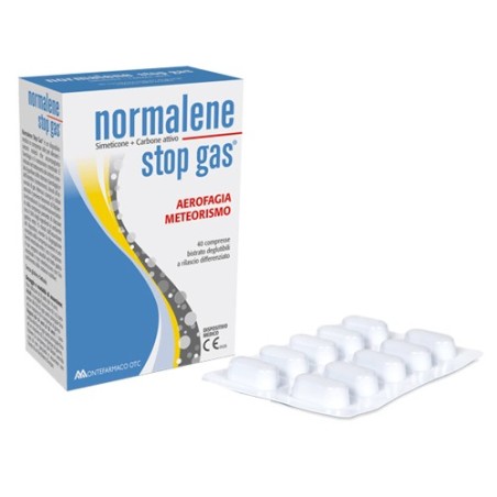 Normalene Stop Gas integratore per gonfiore di stomaco e intestino 40 compresse Normalene Stop Gas integratore per gonfiore di stomaco e intestino 40 compresse