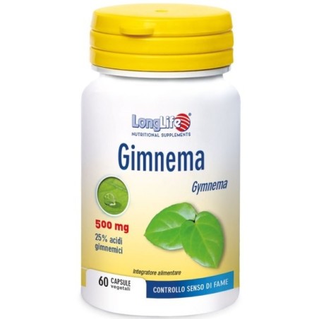 LongLife Gimnema 500 mg integratore per il controllo del senso di fame 60 capsule vegetali LongLife Gimnema 500 mg integratore per il controllo del senso di fame 60 capsule vegetali