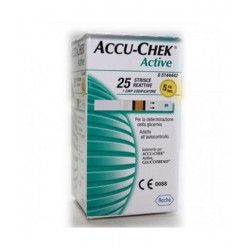 Accu-chek Active Strips strisce reattive per la glicemia 25 pezzi