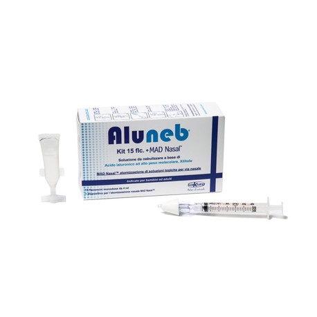 Aluneb Kit soluzione Isotonica 15 flaconcini da 4 ml + Mad Nasal Atomizzatore