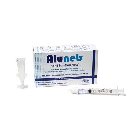 Aluneb Kit soluzione Isotonica 15 flaconcini da 4 ml + Mad Nasal Atomizzatore Aluneb Kit soluzione Isotonica 15 flaconcini da 4 ml + Mad Nasal Atomizzatore