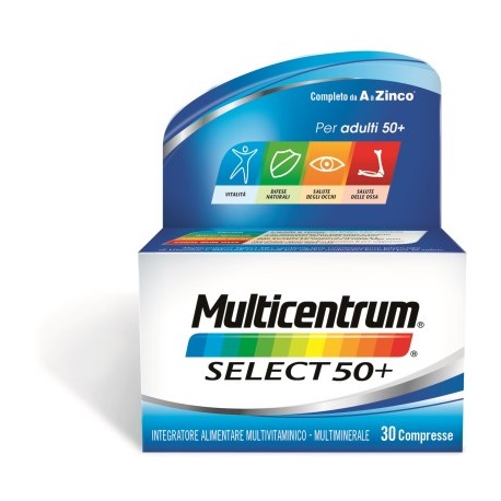 Multicentrum Select 50+ integratore completo per adulti oltre 50 anni 30 compresse