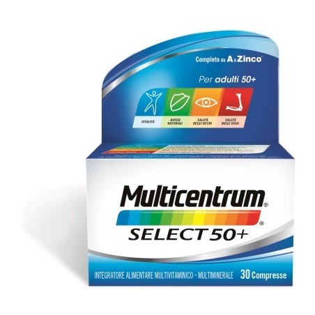 Multicentrum Select 50+ integratore completo per adulti oltre 50 anni 30 compresse Multicentrum Select 50+ integratore completo per adulti oltre 50 anni 30 compresse