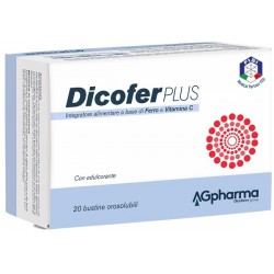 Ag Pharma Dicofer Plus integratore con ferro per stanchezza e affaticamento 20 bustine
