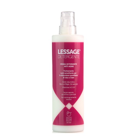 Lessage Detergente crema per viso e mani idratante nutriente anti età 500 ml