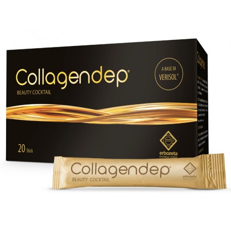 Erbozeta Collagendep integratore per stimolare la produzione di collagene per la pelle 20 stick Drink Da 15 Ml