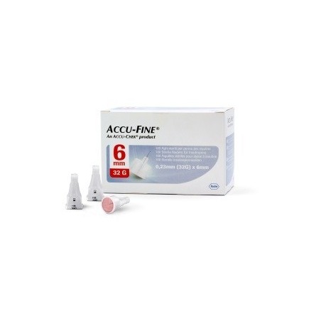 Accu-Check Accu-Fine ago per penna da insulina gauge 32 x 6 mm 100 pezzi Accu-Check Accu-Fine ago per penna da insulina gauge 32 x 6 mm 100 pezzi