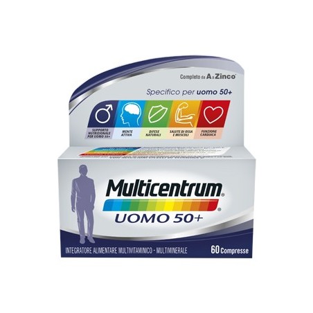 Multicentrum Uomo 50+ integratore multivitaminico per salute maschile 60 compresse Multicentrum Uomo 50+ integratore multivitaminico per salute maschile 60 compresse