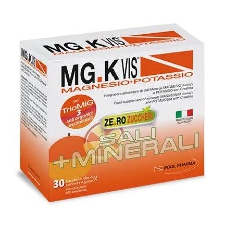 Mgk Vis Magnesio Potassio Orange Zero Zuccheri gusto arancia 30 bustine Mgk Vis Magnesio Potassio Orange Zero Zuccheri gusto arancia 30 bustine