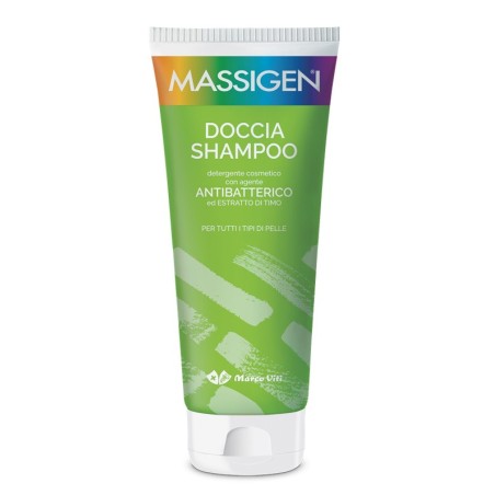 Massigen Docciashampoo Antibatterico per detersione di pelle e capelli in palestra 200 ml Massigen Docciashampoo Antibatterico per detersione di pelle e capelli in palestra 200 ml