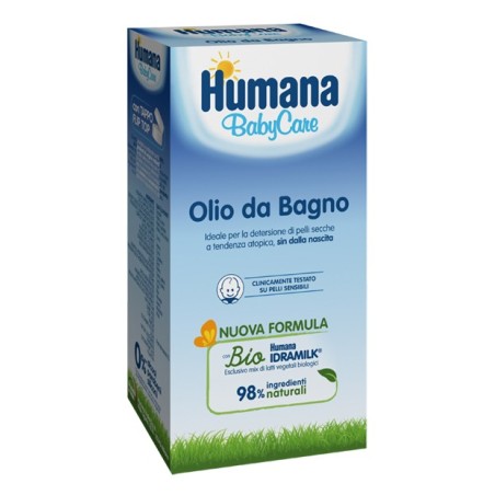 Humana BabyCare Olio da Bagno detergente pelle secca per pelle atopica 200 ml Humana BabyCare Olio da Bagno detergente pelle secca per pelle atopica 200 ml