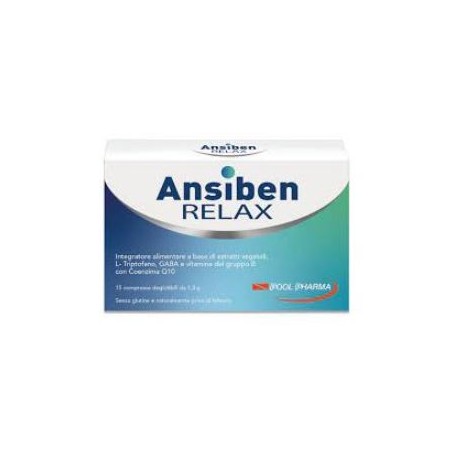 Pool Pharma Ansiben Relax integratore per sonno e rilassamento 15 compresse