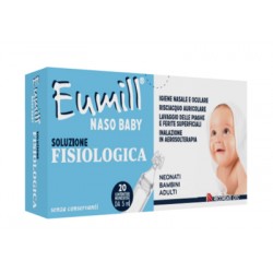 Eumill Naso Baby Soluzione fisiologica per igiene nasale e oculari dei bambini 20 contenitori monodose da 5 ml