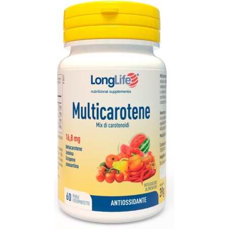 LongLife Multicarotene integratore per funzionalità prostatica 60 perle LongLife Multicarotene integratore per funzionalità prostatica 60 perle