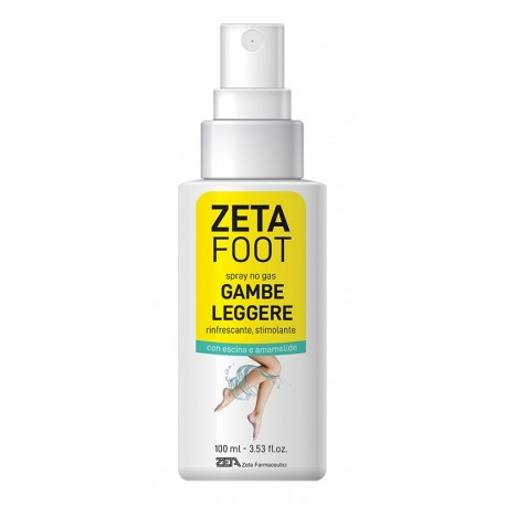 Zetafoot Spray Gambe leggere no gas rinfrescante e stimolante per microcircolo 100 ml