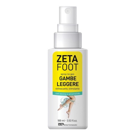 Zetafoot Spray Gambe leggere no gas rinfrescante e stimolante per microcircolo 100 ml Zetafoot Spray Gambe leggere no gas rinfrescante e stimolante per microcircolo 100 ml