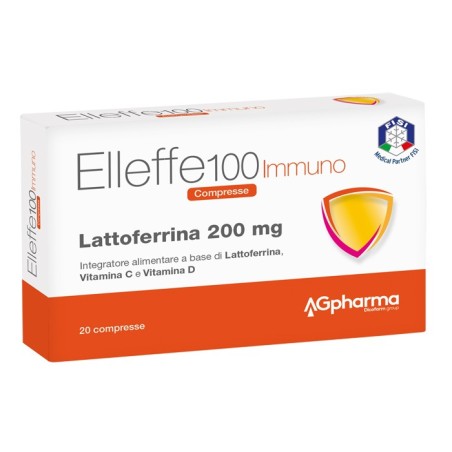 Ag Pharma Elleffe 100 Immuno interatore di lattoferrina per sistema immunitario 20 compresse Ag Pharma Elleffe 100 Immuno interatore di lattoferrina per sistema immunitario 20 compresse