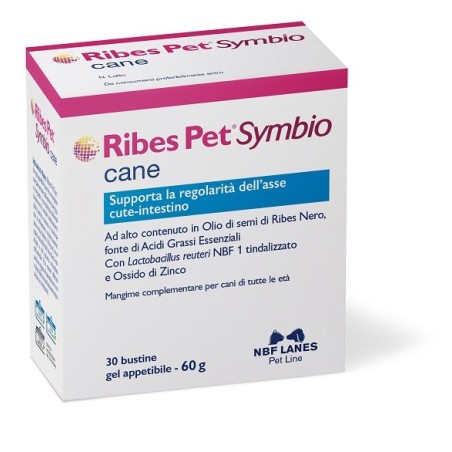 Ribes Pet Symbio Cane Gel Appetibile per il Benessere della cute e dell'intestino 30 bustine Ribes Pet Symbio Cane Gel Appetibile per il Benessere della cute e dell'intestino 30 bustine