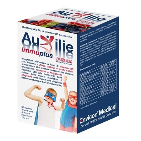 Auxilie Immuplus Junior integratore per stanchezza e affaticamento 30 bustine Auxilie Immuplus Junior integratore per stanchezza e affaticamento 30 bustine