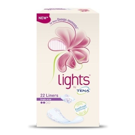Tena Lights proteggi slip per incontinenza e piccole perdite normale ripiegato 22 pezzi Tena Lights proteggi slip per incontinenza e piccole perdite normale ripiegato 22 pezzi
