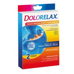 Dolorelax Fasce riscaldanti sagomate per mal di collo spalle polso 2 pezzi