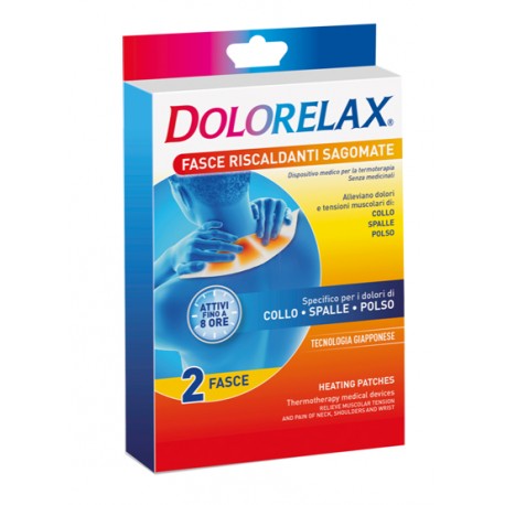 Dolorelax Fasce riscaldanti sagomate per mal di collo spalle polso 2 pezzi