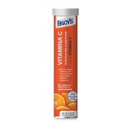 Ergovis Vit C 1000 mg integratore a base di vitamina c 20 compresse effervescenti