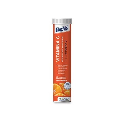 Ergovis Vit C 1000 mg integratore a base di vitamina c 20 compresse effervescenti Ergovis Vit C 1000 mg integratore a base di vitamina c 20 compresse effervescenti