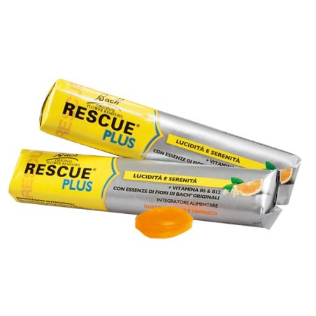 Rescue Original Plus Lucidità e Serenità integratore con fiori di Bach 10 confetti arancia sambuco Rescue Original Plus Lucidità e Serenità integratore con fiori di Bach 10 confetti arancia sambuco