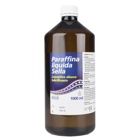 Sella Paraffina Liquida Lassativo Oleoso Lubrificante per Stipsi Occasionale 1L Sella Paraffina Liquida Lassativo Oleoso Lubrificante per Stipsi Occasionale 1L