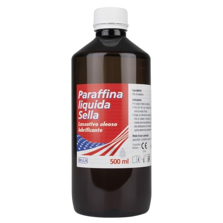 Sella Paraffina Liquida Lassativo Oleoso Lubrificante per Stipsi Occasionale 500ml Sella Paraffina Liquida Lassativo Oleoso Lubrificante per Stipsi Occasionale 500ml
