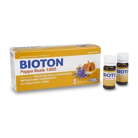 Sella Bioton Pappa Reale 1000 integratore per sistema immunitario 14 flaconcini Sella Bioton Pappa Reale 1000 integratore per sistema immunitario 14 flaconcini