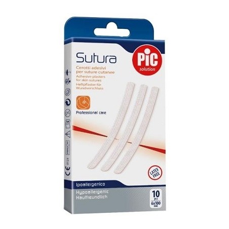PIC Cerotto per sutura sterile 6 x 100 mm 10 pezzi PIC Cerotto per sutura sterile 6 x 100 mm 10 pezzi