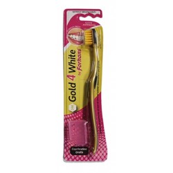 Forhans Gold4white spazzolino antiplacca con setole agli ioni d'oro azione purificante 1 pezzo