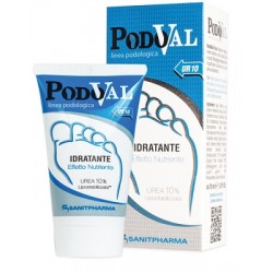 Sanitpharma Podoval Ur10 crema idratante dermatologica per i piedi rinfrescante talloni ruvidi 75 ml