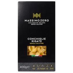 Massimo Zero Conchiglie Rigate senza glutine pasta italiana senza OGM 400 g