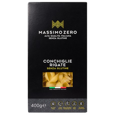 Massimo Zero Conchiglie Rigate senza glutine pasta italiana senza OGM 400 g