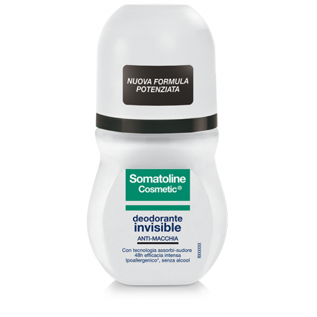 Somatoline Cosmetic Duo Deodorante invisibile anti macchia pelle sensibile roll on 50 ml + 50 ml