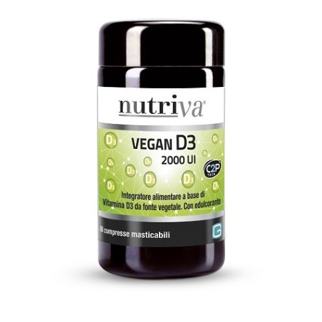 Nutriva Vegan D3 2000 UI integratore per sviluppo osseo 60 compresse Nutriva Vegan D3 2000 UI integratore per sviluppo osseo 60 compresse