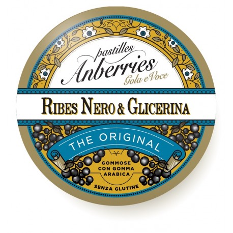 Anberries Classiche Ribes Nero & Glicerina Caramelle gommose senza glutine 55 g