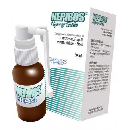 Nepiros Spray Gola lenitivo per irritazioni mal di gola 30 ml