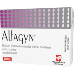 Pharmasuisse Laboratories Alfagyn integratore a base di PEA650 antiossidante 20 compresse