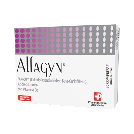 Pharmasuisse Laboratories Alfagyn integratore a base di PEA650 antiossidante 20 compresse