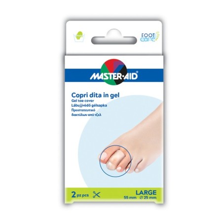 Master-Aid Copri dita in gel per calli unghie giradito Large 2 pezzi 55 x 22 mm Master-Aid Copri dita in gel per calli unghie giradito Large 2 pezzi 55 x 22 mm