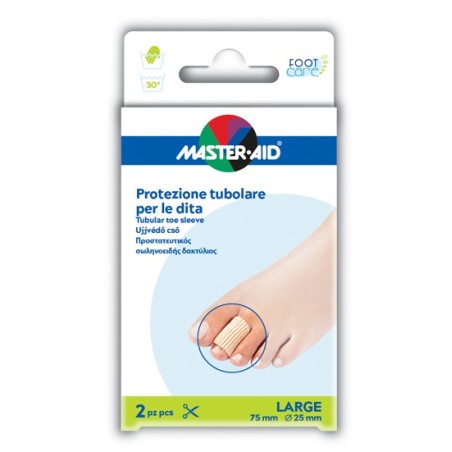 Master Aid Protezione tubolare per le dita dei piedi 2 pezzi lunghezza 7,5 cm Master Aid Protezione tubolare per le dita dei piedi 2 pezzi lunghezza 7,5 cm
