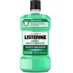 Listerine Difesa Denti & Gengive protezione dalla carie gusto menta delicata 500 ml