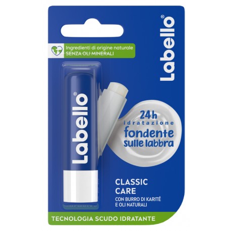 Labello Classic Care Stick 24H balsamo labbra idratazione fondente 5,5 ml