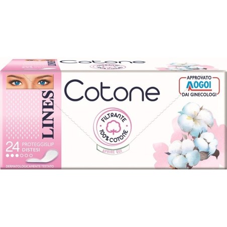Lines Cotone Proteggislip Distesi 100% cotone filtrante traspirante 24 pezzi Lines Cotone Proteggislip Distesi 100% cotone filtrante traspirante 24 pezzi